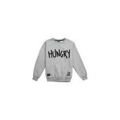 BLUZA HUNGRY. Szare bluzy męskie marki JUNGMOB, xxl, z aplikacjami, z bawełny, bez kołnierzyka, bez rękawów, bez kaptura. Za 169,00 zł.