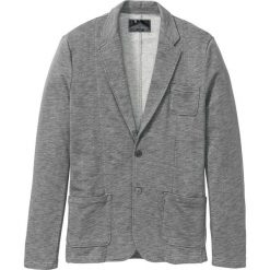 Marynarka z dzianiny dresowej Slim Fit bonprix dymny szary melanż. Szare marynarki męskie marki bonprix, s, melanż, z bawełny. Za 189,99 zł.