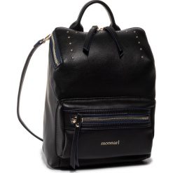 Plecak MONNARI - BAG0490-020 Black. Czarne plecaki damskie Monnari, bez wzorów, ze skóry ekologicznej. W wyprzedaży za 149,00 zł.