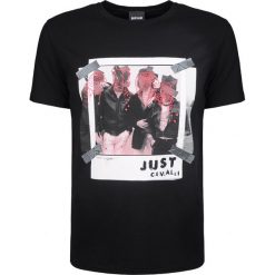 Just Cavalli T-shirt. T-shirty męskie Roberto Cavalli, z nadrukiem, z bawełny, z okrągłym kołnierzem. Za 219,00 zł.
