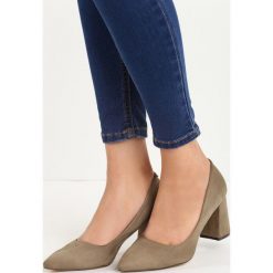 Buty ślubne damskie: Khaki Czółenka Symmetric