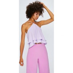Answear - Top Violet Kiss. Fioletowe bluzki damskie ANSWEAR, s, bez wzorów, z wiskozy, casualowe, bez kołnierzyka, bez rękawów. W wyprzedaży za 69,90 zł.