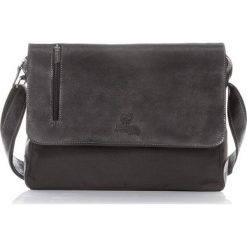 Skórzana torba męska listonoszka czarna PAOLO PERUZZI - Czarny. Czarne torby męskie skórzane Paolo Peruzzi, w paski, ze skóry, vintage. Za 209,99 zł.