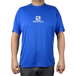 Salomon Stroll Logo SS 392805 t-shirt męskie niebieskie L. Niebieskie t-shirty męskie Salomon, m, bez wzorów, z poliesteru, klasyczne, bez kołnierzyka. W wyprzedaży za 69,99 zł.