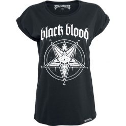 Black Blood Pentagram Koszulka damska czarny. Czarne bluzki nietoperze marki Black Blood, l, z nadrukiem, z jersey, z okrągłym kołnierzem. Za 74,90 zł.