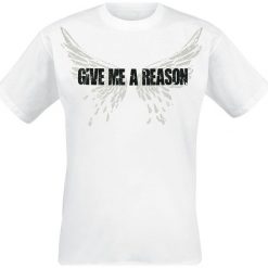 Bullet For My Valentine Give Me A Reason T-Shirt biały. Białe koszulki męskie Bullet For My Valentine, l, z nadrukiem, z okrągłym kołnierzem. Za 74,90 zł.