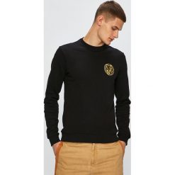 Versace Jeans - Bluza. Czarne bluzy męskie Versace Jeans, xl, z aplikacjami, z bawełny, z okrągłym kołnierzem, bez rękawów, bez kaptura. Za 579,90 zł.