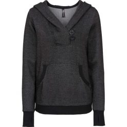 Bluzy rozpinane damskie: Bluza dresowa bonprix czarny melanż