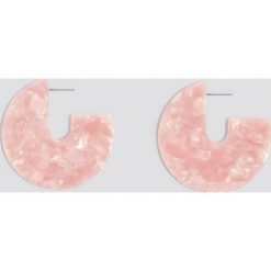 Kolczyki damskie: NA-KD Accessories Okrągłe kolczyki – Pink