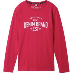 Shirt chłopięcy z długim rękawem i nadrukiem bonprix ciemnoczerwony z nadrukiem. Czerwone t-shirty chłopięce bonprix, z nadrukiem, z materiału, z długim rękawem. Za 24,99 zł.