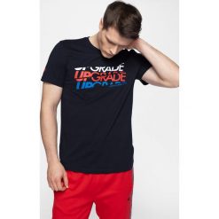 T-shirt męski TSM222 - ciemny granat. Szare koszulki męskie 4f, m, bez wzorów, bez kołnierzyka. Za 29,99 zł.