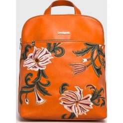 Desigual - Plecak. Czarne plecaki damskie Desigual, z nadrukiem, z poliesteru. W wyprzedaży za 239,90 zł.