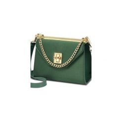 Nowa stylowa torebka damska w kolorze zielonym. Zielone torebki klasyczne damskie marki Nucelle, bez wzorów, eleganckie, bez dodatków. Za 239,00 zł.