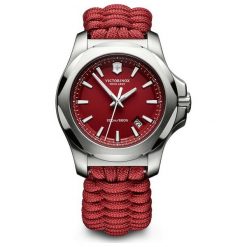 ZEGAREK VICTORINOX SWISS ARMY I.N.O.X. Paracord 241744. Czerwone zegarki męskie marki Victorinox, ze stali. Za 2690,00 zł.