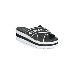 Klapki MICHAEL Michael Kors DEMI SPORT. Czarne klapki damskie MICHAEL Michael Kors, bez wzorów, bez obcasa. W wyprzedaży za 415,20 zł.