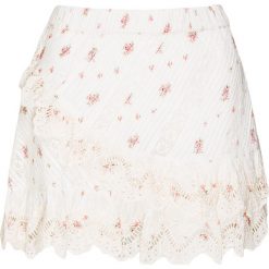 Spódnica LOVESHACKFANCY EMMA. Brązowe spódniczki dziewczęce LoveShackFancy, w koronkowe wzory, z bawełny, asymetryczne. W wyprzedaży za 1345,00 zł.