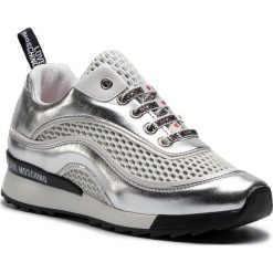 Sneakersy LOVE MOSCHINO - JA15072G17IC290A Ar/Rete Bi. Szare półbuty damskie Love Moschino, ze skóry ekologicznej. W wyprzedaży za 669,00 zł.