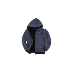 Bluza męska z kieszeniami, z kapturem, rozpinana ocieplana. Szare bluzy męskie rozpinane TXM, m, z kapturem. Za 69,99 zł.