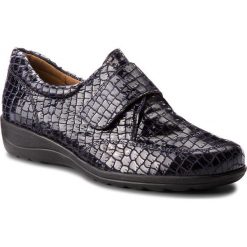 Półbuty CAPRICE - 9-24652-21 Ocean Croc.Pat 868. Niebieskie półbuty damskie Caprice, na co dzień, bez wzorów, ze skóry, bez obcasa, na płaskiej podeszwie, bez zapięcia. W wyprzedaży za 209,00 zł.