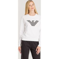 BLUZA EMPORIO ARMANI. Białe bluzy damskie z nadrukiem, z materiału. Za 329,40 zł.