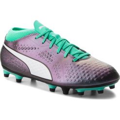 Buty PUMA - One 4 IL Syn FG 104932 01 Shift/Green/White/Black. Zielone buty sportowe męskie Puma, z tworzywa sztucznego, bez zapięcia, do piłki nożnej. W wyprzedaży za 159,99 zł.