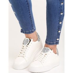Biało-Srebrne Buty Sportowe You'll Love It. Białe buty sportowe damskie marki Born2be, z materiału. Za 79,99 zł.