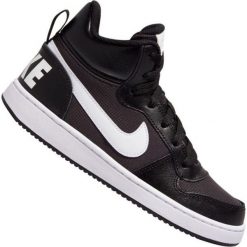 Czarne Buty Nike Court Borough Mid Pe (GS) Jr BV1607-001. Czarne buty sportowe damskie Nike, bez wzorów, ze skóry, sportowe, nike court. W wyprzedaży za 309,00 zł.