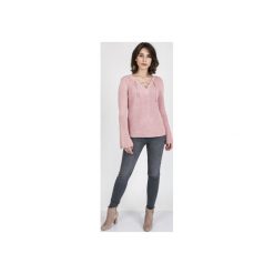 Sweter w stylu boho, SWE117 róż MKM. Czerwone swetry klasyczne damskie Mkm swetry, l, z dzianiny. Za 113,00 zł.