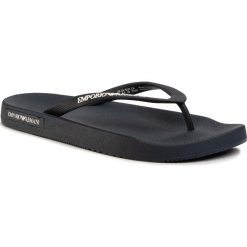Japonki EMPORIO ARMANI - X4QS03 XM290 N151 Navy. Niebieskie klapki męskie Emporio Armani, z tworzywa sztucznego, bez zapięcia. Za 199,00 zł.