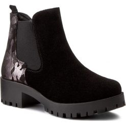 Botki TAMARIS - 1-25435-29 Blk/Blk Metal 021. Czarne botki damskie skórzane marki Tamaris, na obcasie. W wyprzedaży za 199,00 zł.