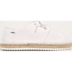 Big Star - Espadryle. Białe espadryle damskie BIG STAR, bez wzorów, z materiału, bez obcasa, na obcasie. Za 109,90 zł.