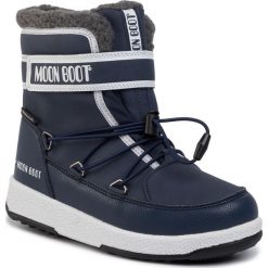 Śniegowce MOON BOOT - Jr Boy Boot Wp 34051600003 D Blue Navy/White. Niebieskie śniegowce chłopięce Moon Boot, bez zapięcia. W wyprzedaży za 279,00 zł.
