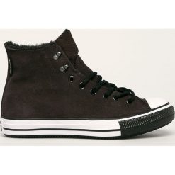 Converse - Trampki skórzane. Pomarańczowe trampki męskie Converse, bez wzorów, ze skóry, na sznurówki. W wyprzedaży za 399,90 zł.
