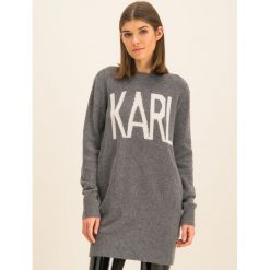 Sukienka dzianinowa Karl Lagerfeld Oui 96KW2012. Szare sukienki damskie KARL LAGERFELD, s, bez wzorów, z wełny, bez kołnierzyka, bez rękawów. W wyprzedaży za 739,00 zł.