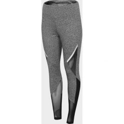 Legginsy treningowe damskie SPDF604 - ciemny szary melanż - Outhorn. Szare spodnie damskie Outhorn, bez wzorów, na fitness i siłownię. Za 119,99 zł.