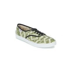 Buty Victoria INGLES GEOMETRICO LUREX. Żółte trampki i tenisówki damskie Victoria, bez wzorów, bez zapięcia. Za 119,20 zł.