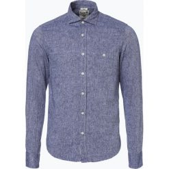 Koszule męskie: DENIM by Nils Sundström – Męska koszula z dodatkiem lnu, niebieski