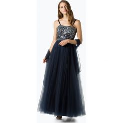 Luxuar Fashion - Damska sukienka wieczorowa z etolą, niebieski. Niebieskie sukienki damskie Luxuar Fashion, bez wzorów, wizytowe, bez kołnierzyka, bez rękawów, gorsetowe. Za 899,95 zł.