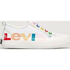 Levi's - Tenisówki dziecięce. Białe trampki dziewczęce Levi's®, bez wzorów, z gumy, bez zapięcia. Za 189,90 zł.