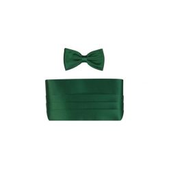 Zielony pas smokingowy z muchą szeroką P1. Zielone muszki męskie Modini Moda Męska, na co dzień, bez wzorów, z poliesteru, eleganckie. Za 99,00 zł.