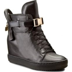 Sneakersy SIMEN - 9501 Sandro 04. Czarne sneakersy damskie marki Simen, ze skóry. W wyprzedaży za 259,00 zł.