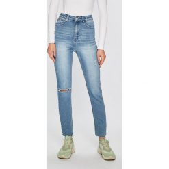 Tally Weijl - Jeansy. Niebieskie jeansy damskie TALLY WEIJL, bez wzorów, z elastanu, z podwyższonym stanem. W wyprzedaży za 79,90 zł.