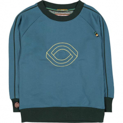Bluza "Evil Eye" w kolorze niebiesko-ciemnozielonym. Niebieskie bluzy niemowlęce 4FunkyFlavours Kids, z nadrukiem. W wyprzedaży za 102,95 zł.