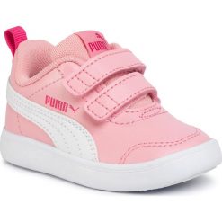 Sneakersy PUMA - Courtflex V2 V Inf 371544 03 Peony/Bright Rose. Różowe trampki chłopięce Puma, bez wzorów, ze skóry ekologicznej, na rzepy. Za 129,99 zł.