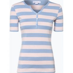Brookshire - T-shirt damski, niebieski. Niebieskie t-shirty damskie brookshire, m, w paski, z bawełny, z kołnierzem typu henley. Za 89,95 zł.