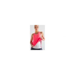 Top 3 w 1 cardio fitness 520 damski. Białe topy damskie DOMYOS, bez wzorów, z elastanu, z dekoltem na plecach. Za 49,99 zł.