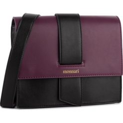 Torebka MONNARI - BAG6970-014 Czarny Fioletowy. Czarne listonoszki damskie Monnari, bez wzorów, ze skóry ekologicznej, bez dodatków. W wyprzedaży za 119,00 zł.