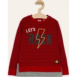 Blukids - Bluza dziecięca. Czerwone bluzy chłopięce Blukids, z nadrukiem, z bawełny. W wyprzedaży za 49,90 zł.