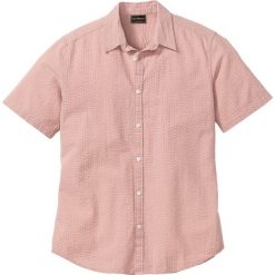 Koszula z kory bonprix stary jasnoróżowy. Różowe koszule męskie bonprix, na lato, xl, bez wzorów, retro, bez kołnierzyka, z krótkim rękawem. Za 32,99 zł.