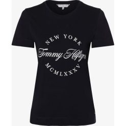Tommy Hilfiger - T-shirt damski, niebieski. Niebieskie t-shirty damskie TOMMY HILFIGER, xs, z nadrukiem, bez kołnierzyka. Za 139,95 zł.